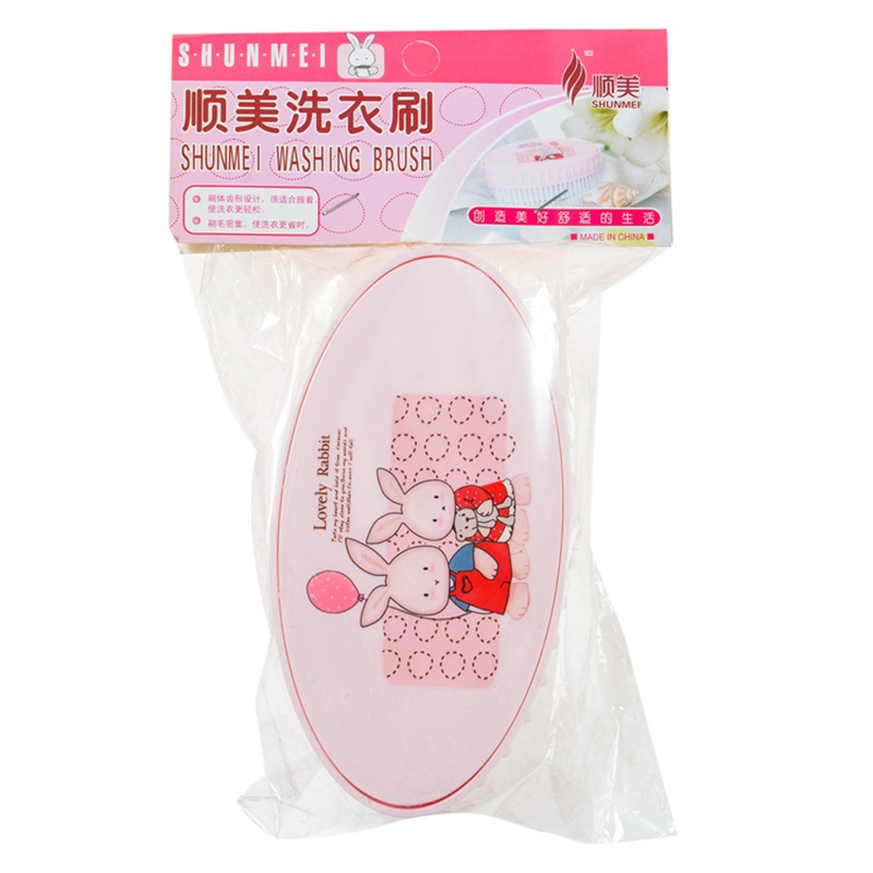 Bàn Chải Lông Mềm Dành Cho Giặt Đồ In Hình Gấu Thỏ - HÀNG MỚI VỀ