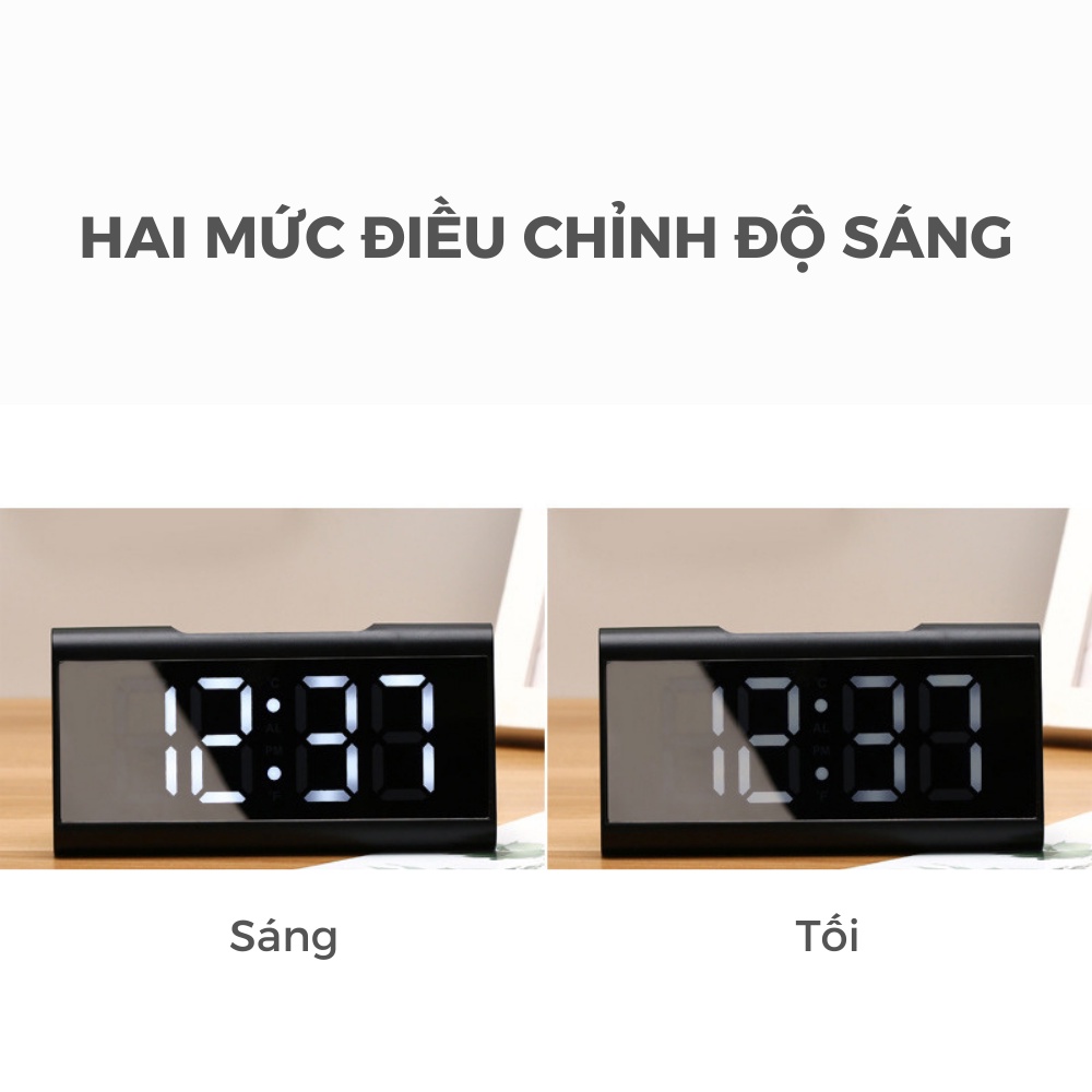 Đồng Hồ LED Để Bàn Thông Minh Yida Time - Shop Nado