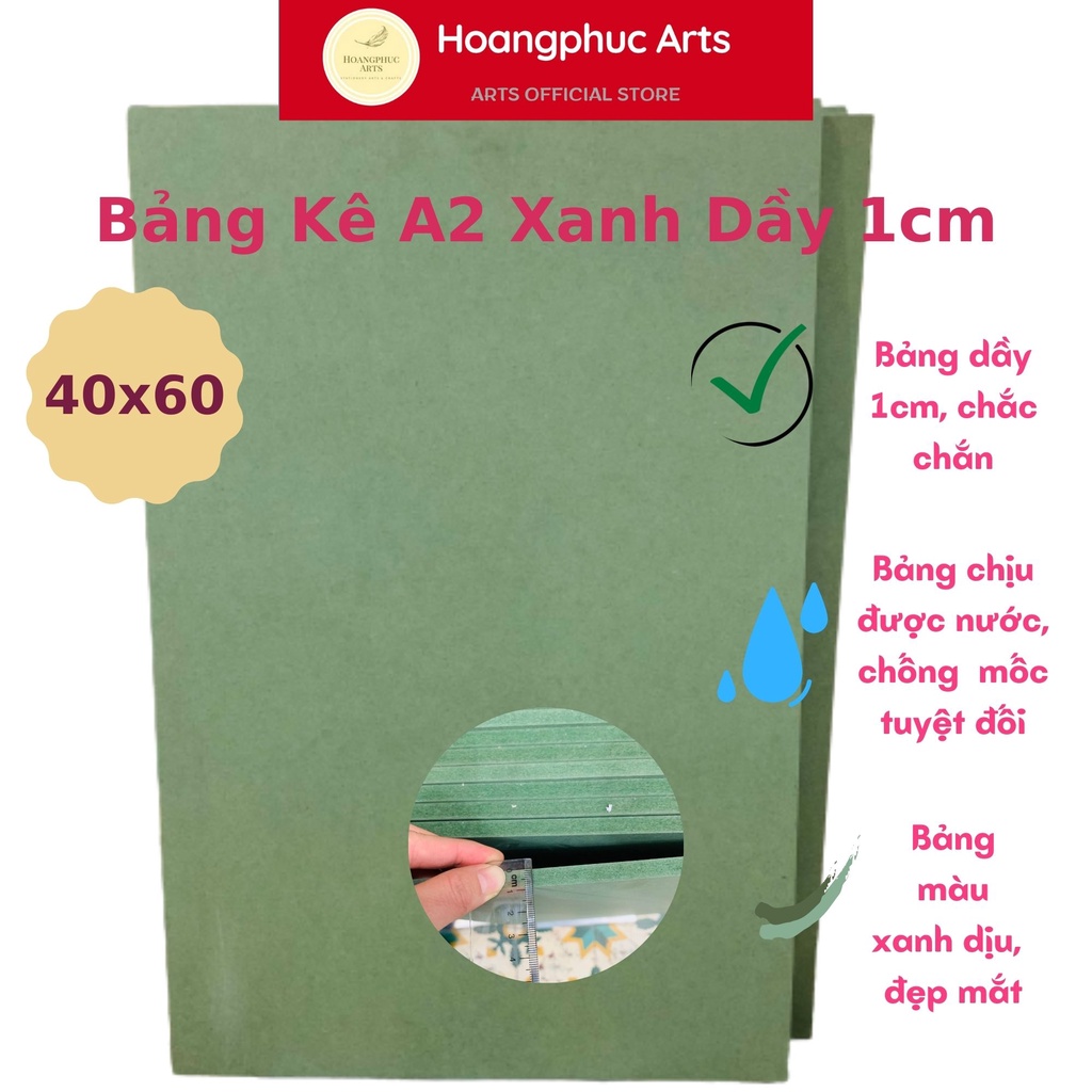 Bảng A2 XANH dầy 1cm - Kích thước 40x60