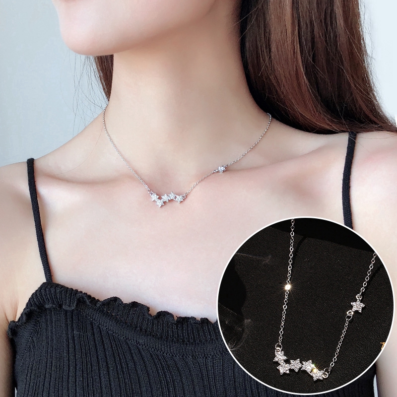 [Mã FASHIONCB232 hoàn tối đa 15K xu đơn 50K] Vòng Cổ Ngôi Sao Pha Lê Lấp Lánh Thanh Lịch Cho Nữ | BigBuy360 - bigbuy360.vn