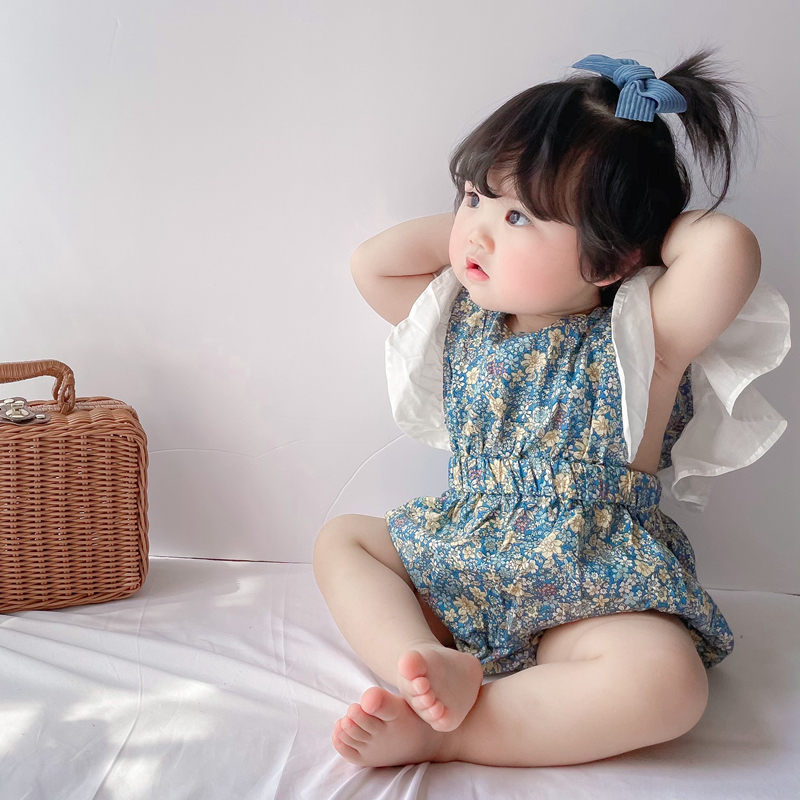 Áo Liền Quần Phối Ren Cho Bé