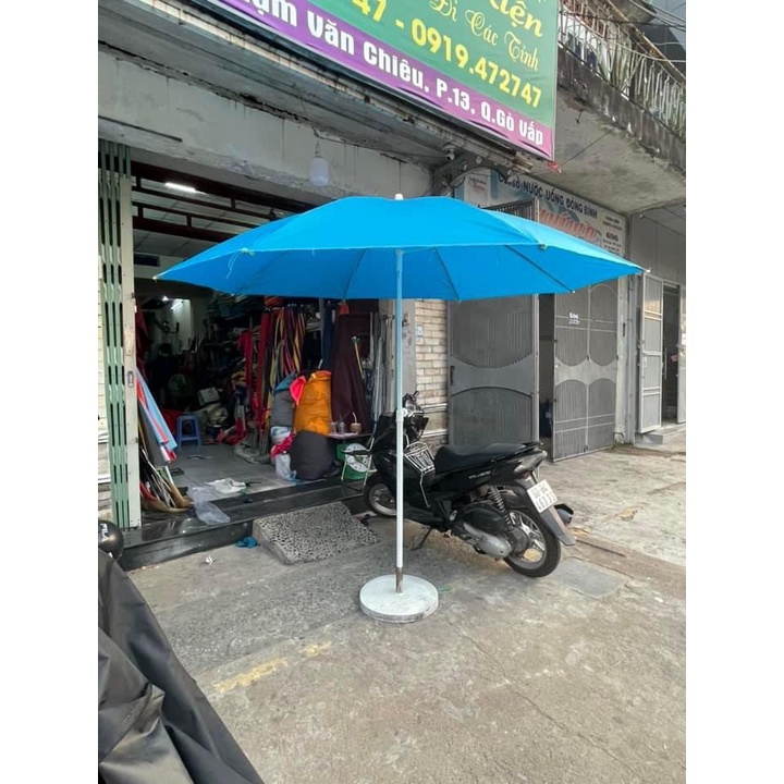 Ô Dù che nắng mưa 2m4 vải dù chưa chân đế