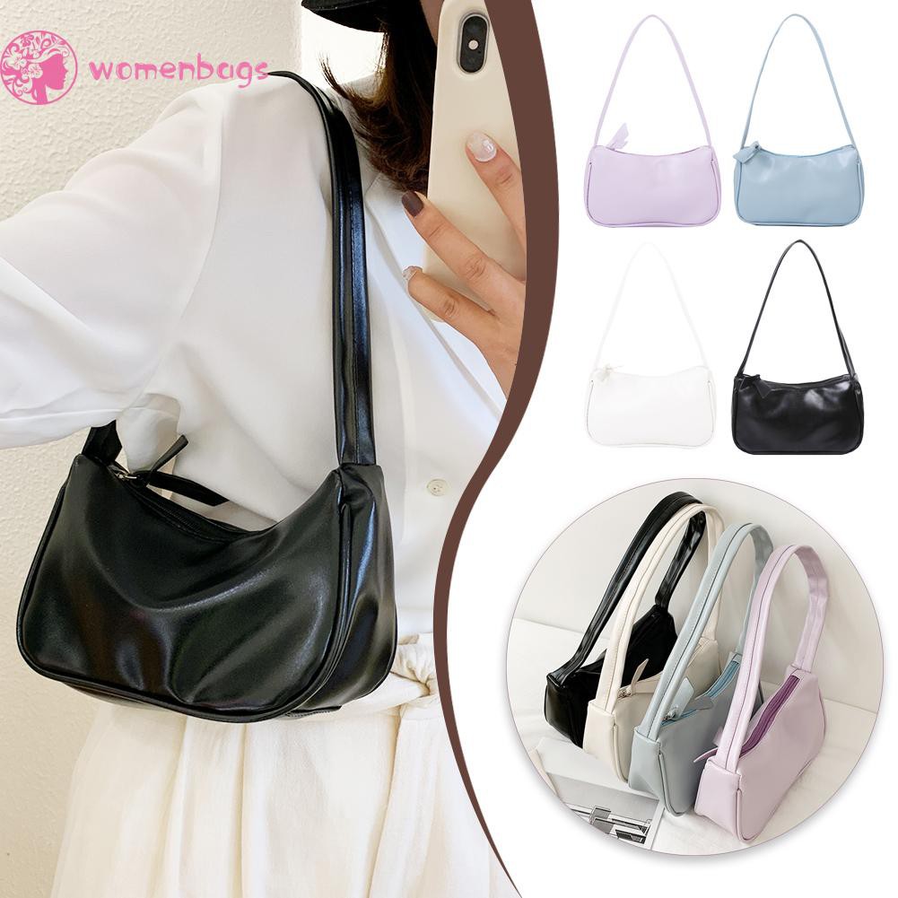 Túi xách da PU màu trơn thời trang nữ tính