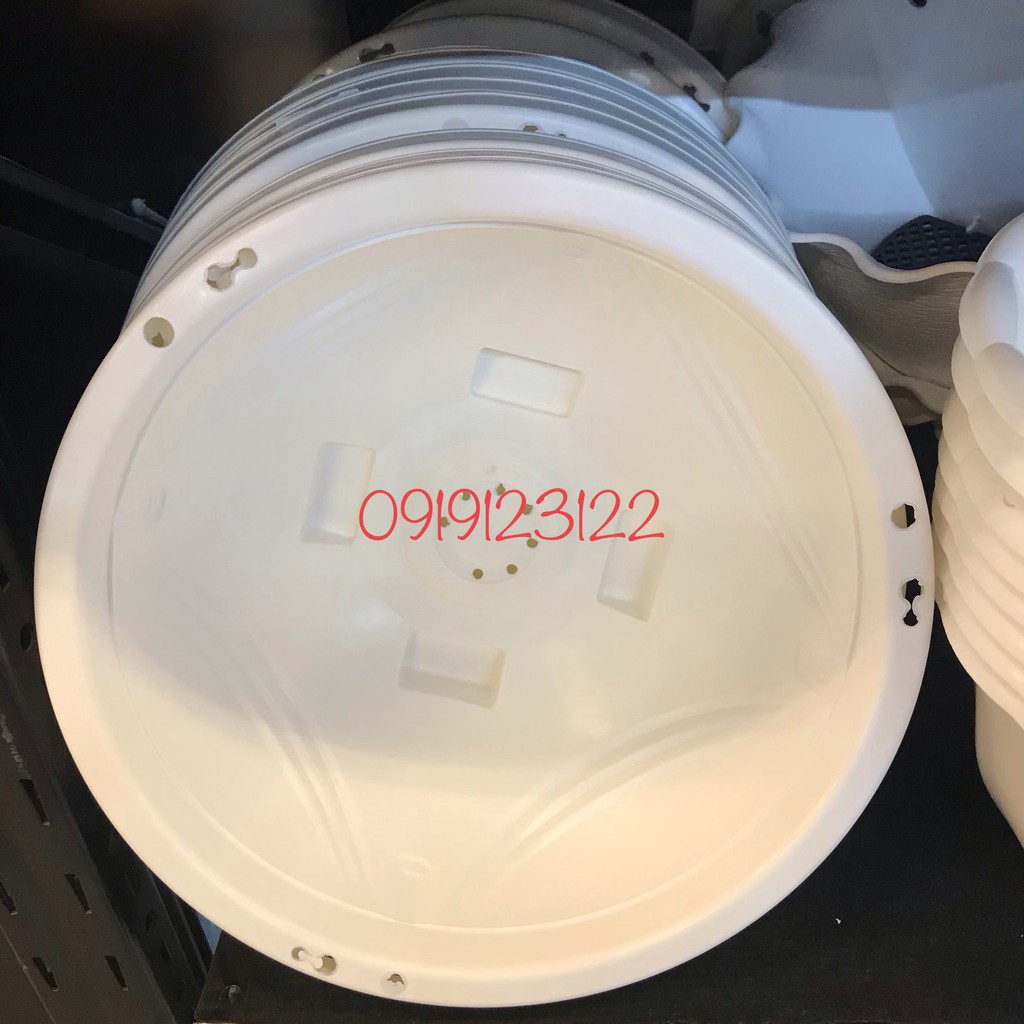 10 chậu nhựa chảo treo dây xích trồng hoa loại dày đẹp kt 28*12