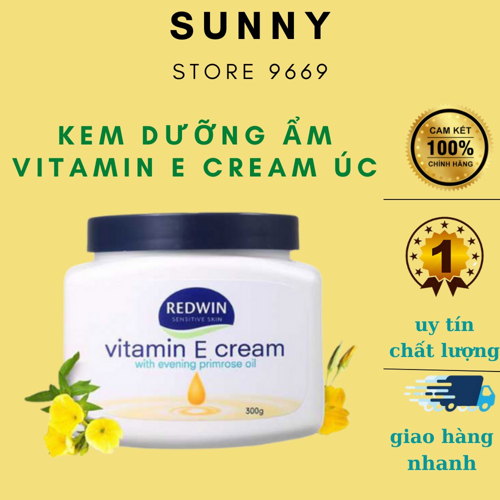 Kem dưỡng ẩm vitamin e cream redwin 300g úc chính hãng giúp da mềm mịn sáng bóng hết khô nứt nẻ | BigBuy360 - bigbuy360.vn