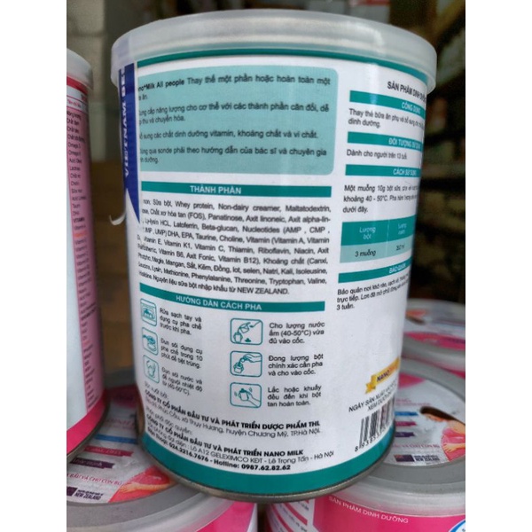 Sữa canxi nano milk/400g và 900g