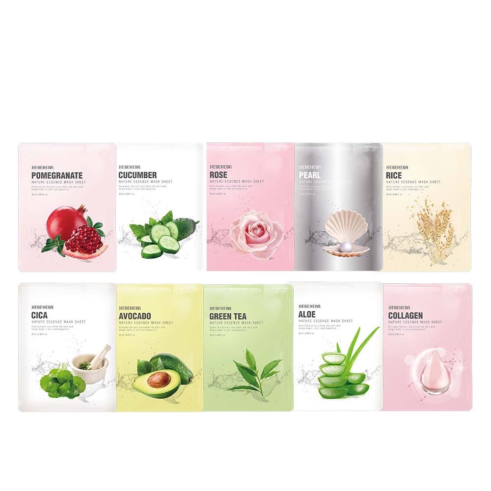 Lẻ Miếng Mặt Nạ Phục Hồi Da Chiết Xuất Từ Thiên Nhiên Hebeheba Natural Essence Mask Sheet 25ml