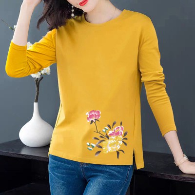 Áo phông nữ Áo Thun Nữ Dài Tay Cổ Tròn Thời Trang Hàn