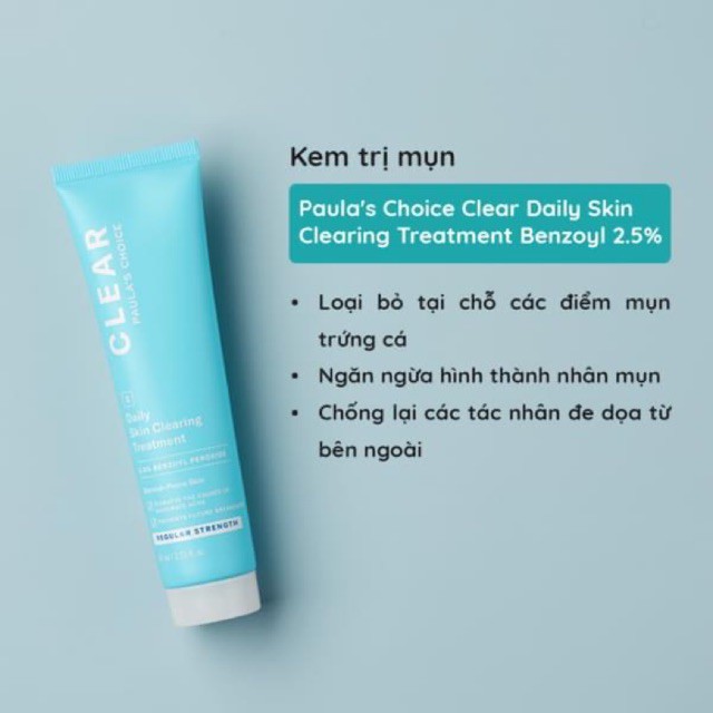 [Hàng Công Ty] Kem Chấm Mụn - Paula's Choice Daily Skin Clearing Treatment 2,5% Benzoyl Peroxide 15ml