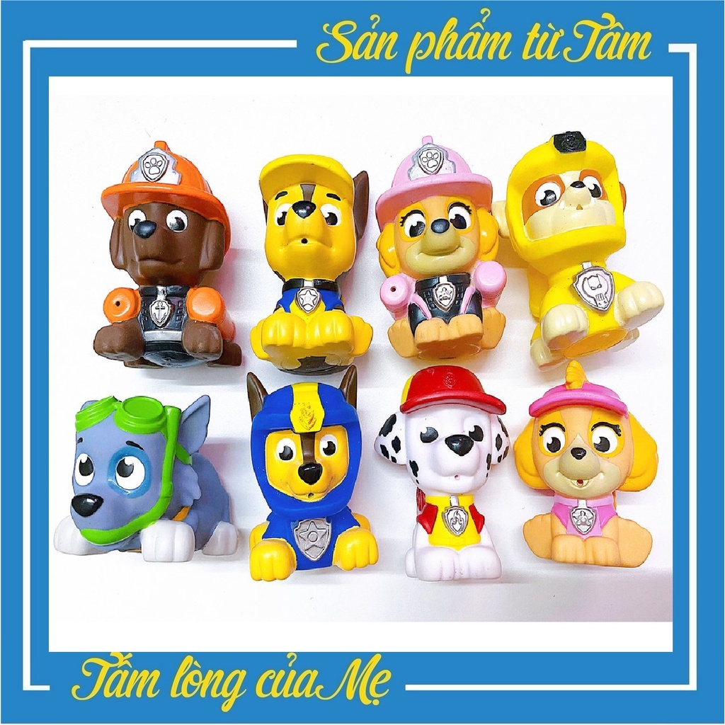 Bộ Paw Patrol Những Chú Chó Cứu Hộ Bằng Cao Su Phun Nước - Đồ Chơi Nhà Tắm