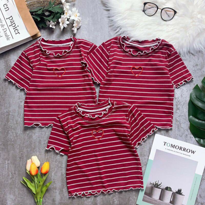 ÁO CROPTOP NỮ KHOÉT CỔ HÌNH TRÁI TIM ÔM BODY VẢI MỀM CUT OUT ÔM DÁNG HÀNG CHUẨN GIÁ RẺ HÌNH THẬT CT28 | Mera Bum Shop | BigBuy360 - bigbuy360.vn