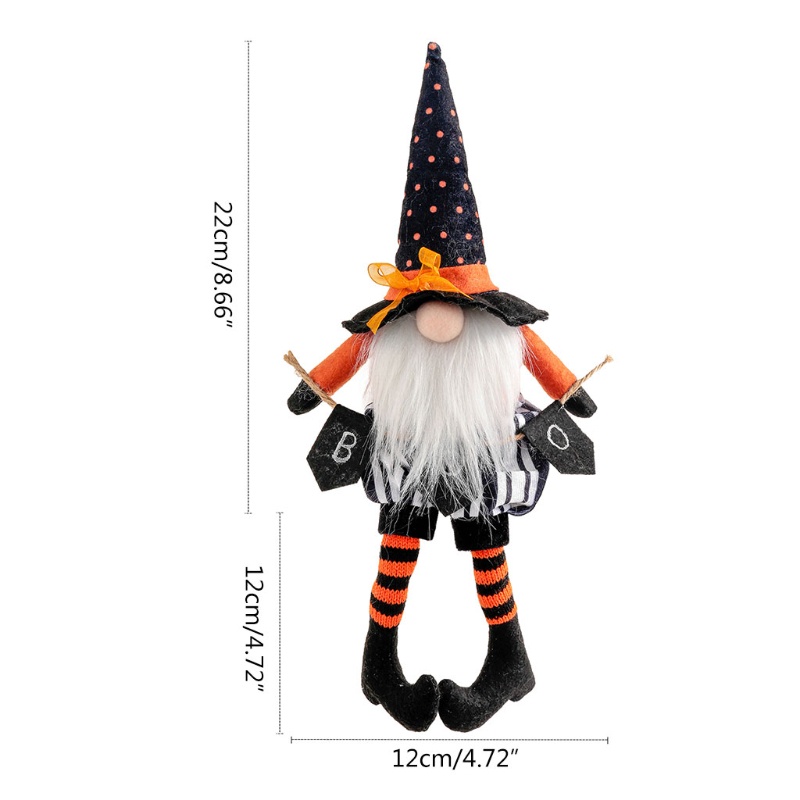 Bộ 2 Thú Nhồi Bông Hình Gnome Scandinavian Tomte Thụy Sĩ Trang Trí Halloween