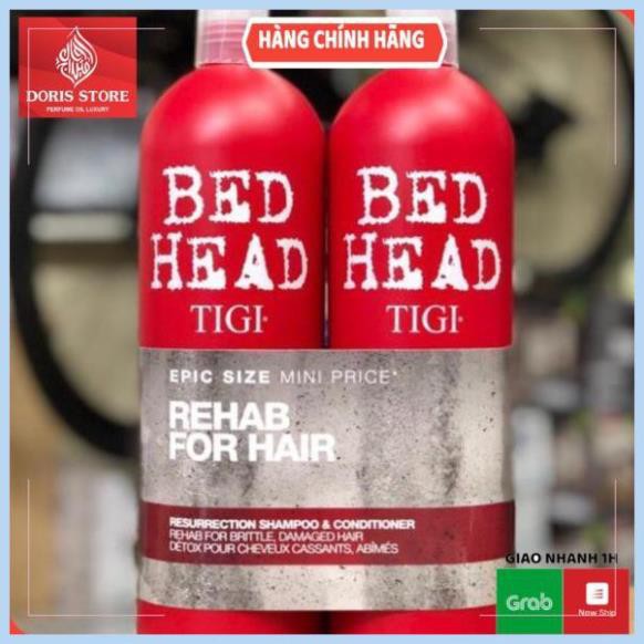 TIGI BED HEAD ĐỎ - CẶP DẦU GỘI + XẢ PHỤC HỒI HƯ TỔN - 2 CHAI 750ML Chuẩn chính hãng USA