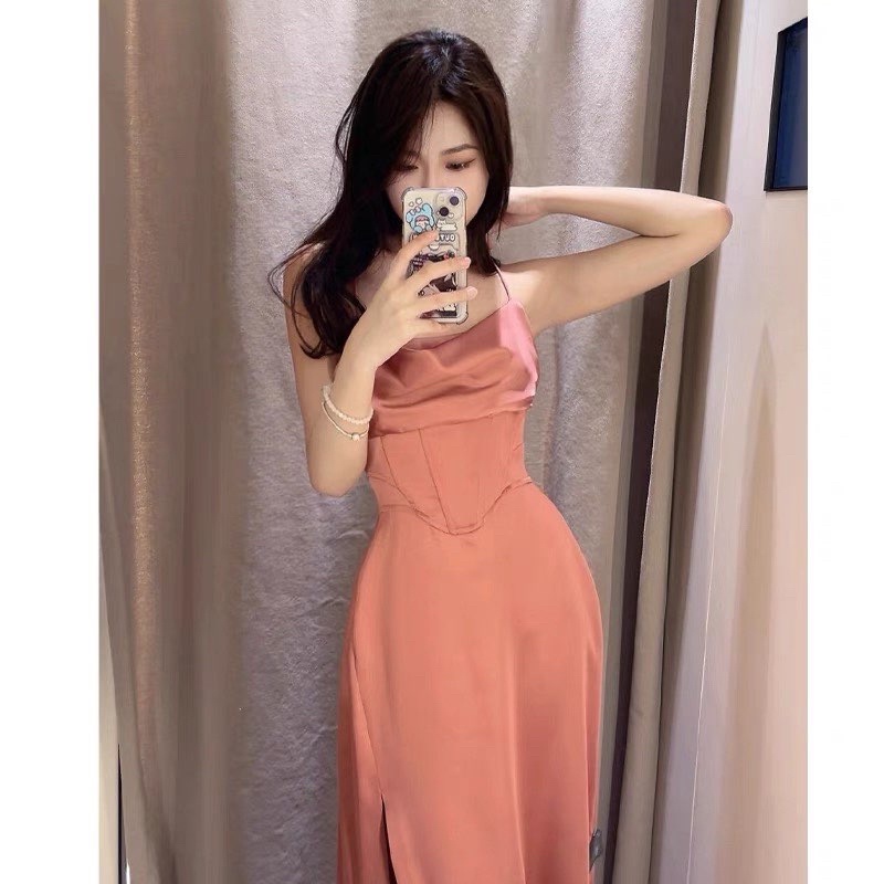 Đầm QCCC 2 dây satin sz S