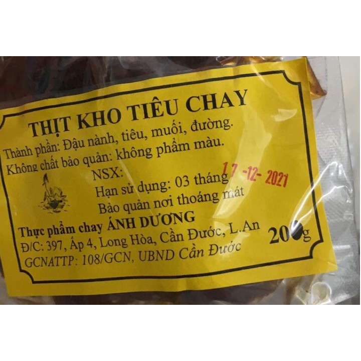 Thịt kho tiêu Chay Ăn liền Ánh Dương  Gói 200g - Chuẩn vị thơm ngon, ăn kèm với cơm/bún | BigBuy360 - bigbuy360.vn