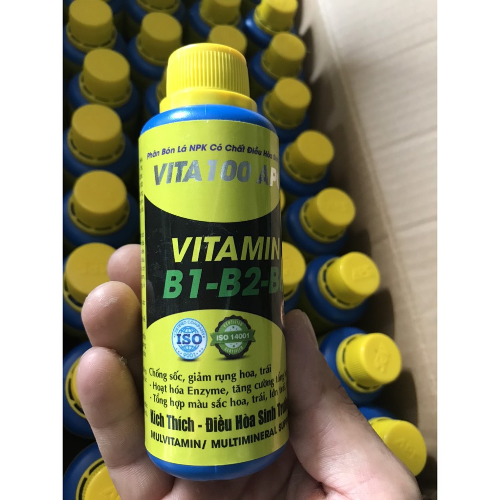 Phân bón Vitamin B1 - B2 - B6 kèm Điều hòa sinh trưởng phù hợp cho tất cả các loại cây (chai 100ml)