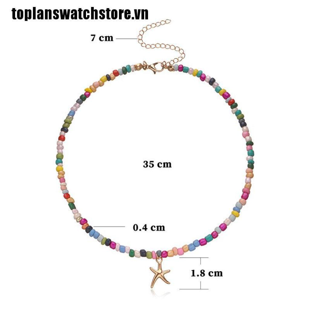 [toplanswatch] Vòng Cổ Choker Nhiều Màu Sắc Mặt Hình Ngôi Sao Nhỏ Phong Cách Bohemia