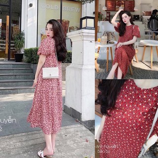 Đầm suông hoa nhí dễ thương chất voan mềm mát🌸 Ảnh thật 2 màu