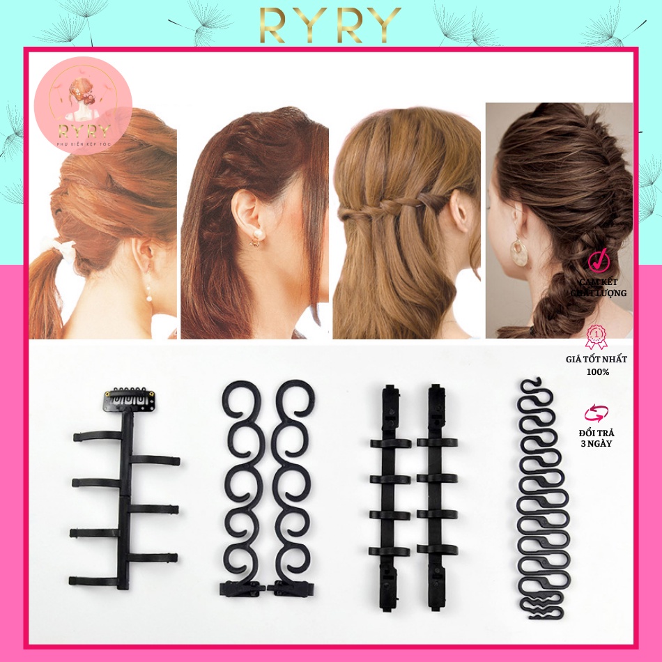 Bộ Dụng Cụ Tết Tóc Tạo Kiểu Tóc - Dụng Cụ Thắt Bím Tóc Tết Tóc Sáng Tạo