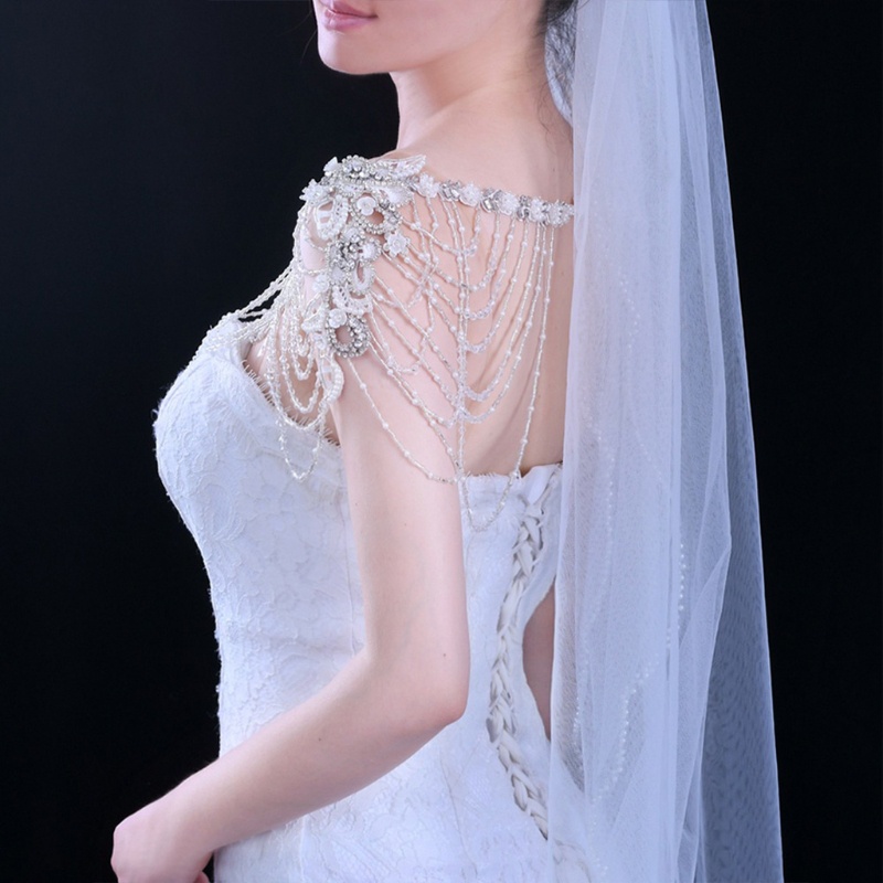 Vòng cổ Bodychain Đính Ngọc Trai Nhân Tạo Thời Trang