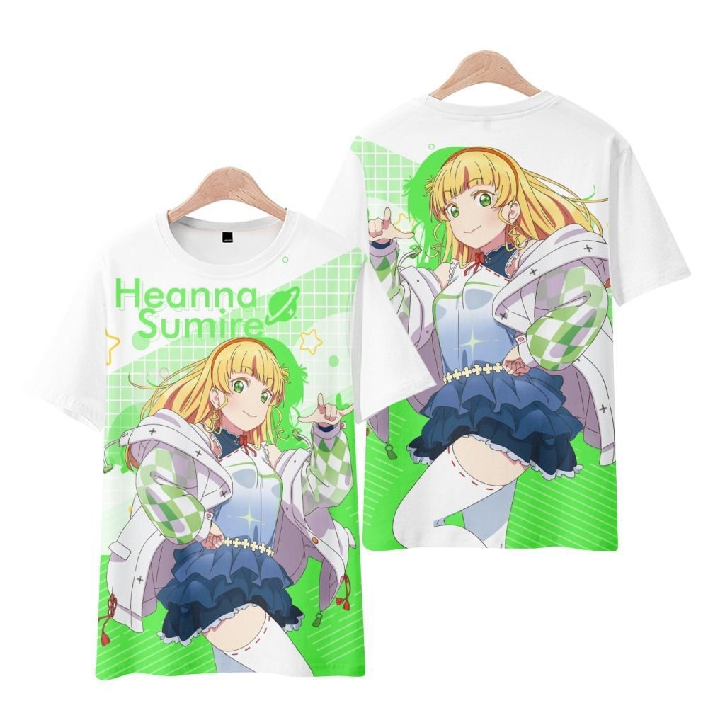 Áo Thun Tay Ngắn In Hình Nhóm Nhạc Ngôi Sao Liella Tang Cocora Chisadu Merchandise