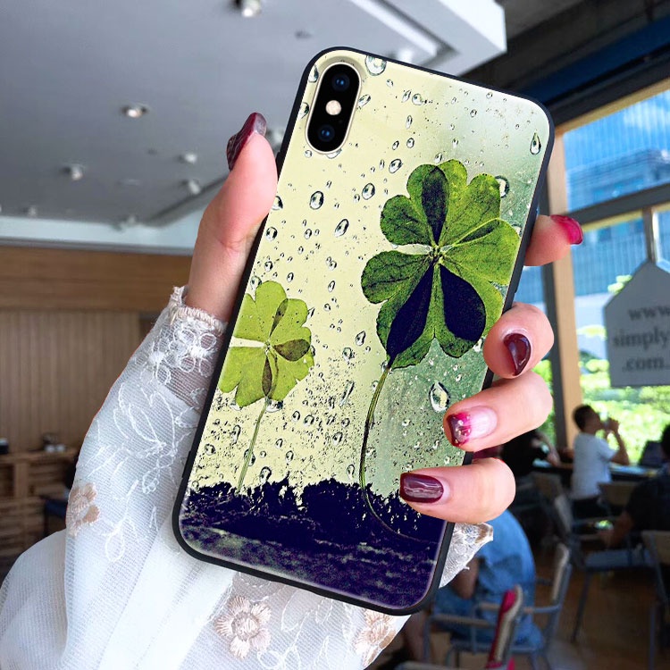 Ốp Lưng Iphone 8 plus Cỏ 4 Lá May Mắn_24 Shopahoo 6plus/6splus/7/7plus/8/8plus/x/xr/xs/11/12/pro/max/promax