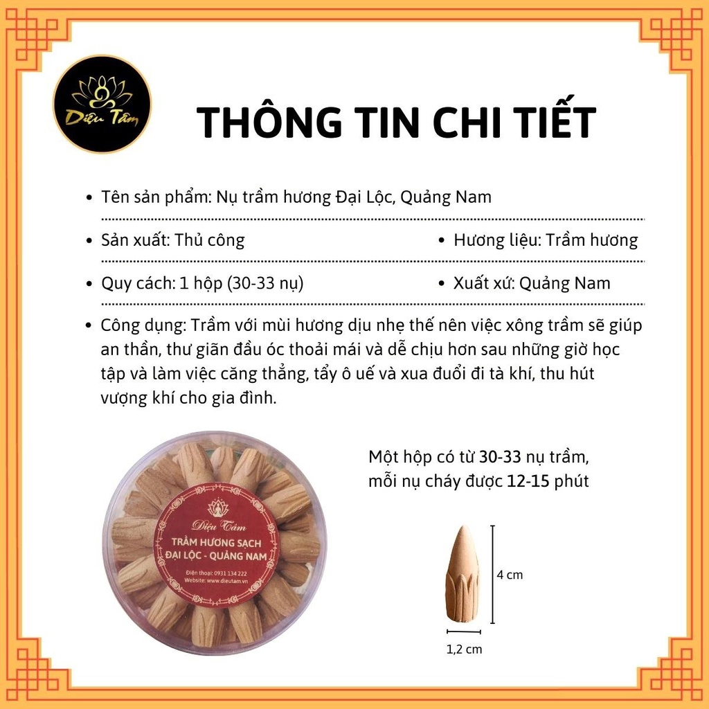 Trầm hương nụ dùng xông trầm, thác khói trầm hương trầm sạch Đại Lộc -Quảng Nam