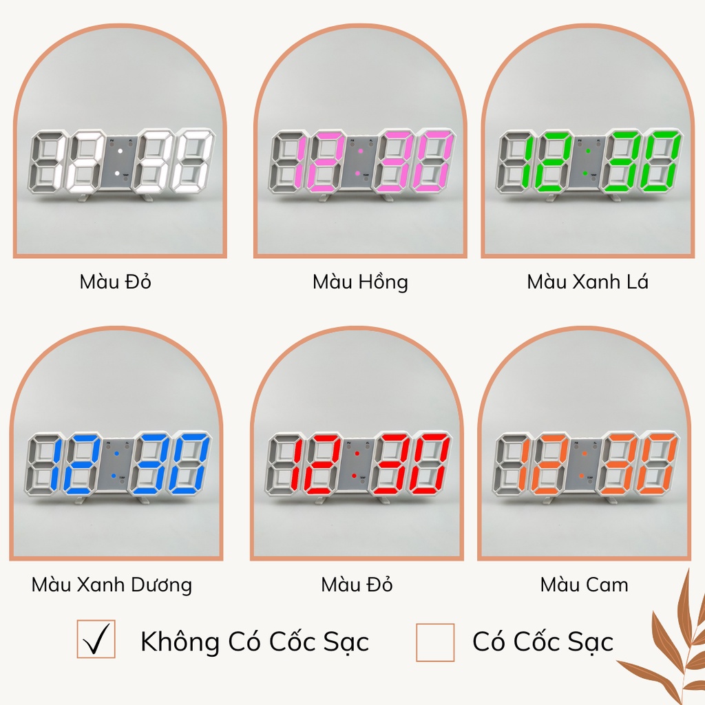 Đồng hồ led 3D để bàn treo tường thông minh DECOSA