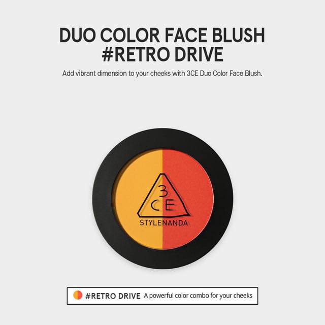 Má hồng 3CE DUO FACE BLUSH màu Retro drive