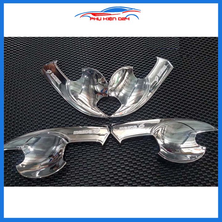 Ốp tay hõm Mazda 6 2015-2016-2017-2018-2019-2020-2021-2022-2023 mạ crom chống trầy bảo vệ cửa xe ô tô
