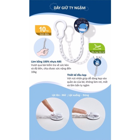 Ty ngậm kèm dây cho bé trên 6 tháng KUKU KU5601