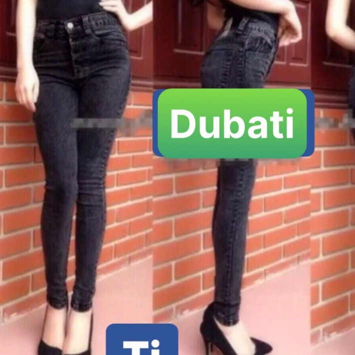 QUẦN JEAN NỮ LƯNG CAO 5 CÚC SIÊU HOT NÂNG MÔNG CO GIÃN - DB 009- DUBATI FASHION