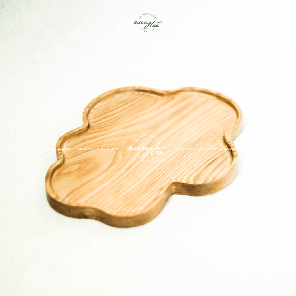 Khay gỗ hình đám mây- khay gỗ decor(25cmx20cm)