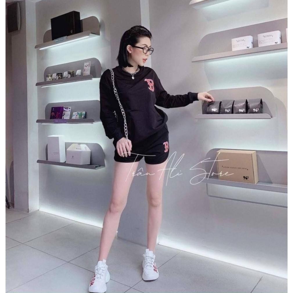 Đồ bộ nữ chất cotton 100% đanh mịn đẹp tay dài quần đùi hình in NY-B DBN228 | BigBuy360 - bigbuy360.vn