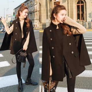 HÀNG ĐĂT TRƯỚC - Áo dạ cape sang chảnh-ảnh thật cuối bài