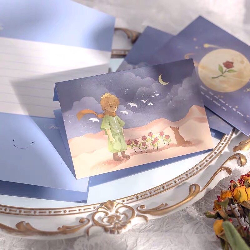 Thư viết tay kèm bao bì hoạ tiết Hoàng Tử Bé