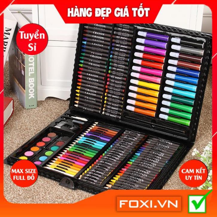 Hộp bút màu 4 tầng 46 chi tiết cho trẻ Foxi-giúp bé tha hồ vui chơi phát triển trí tưởng tượng