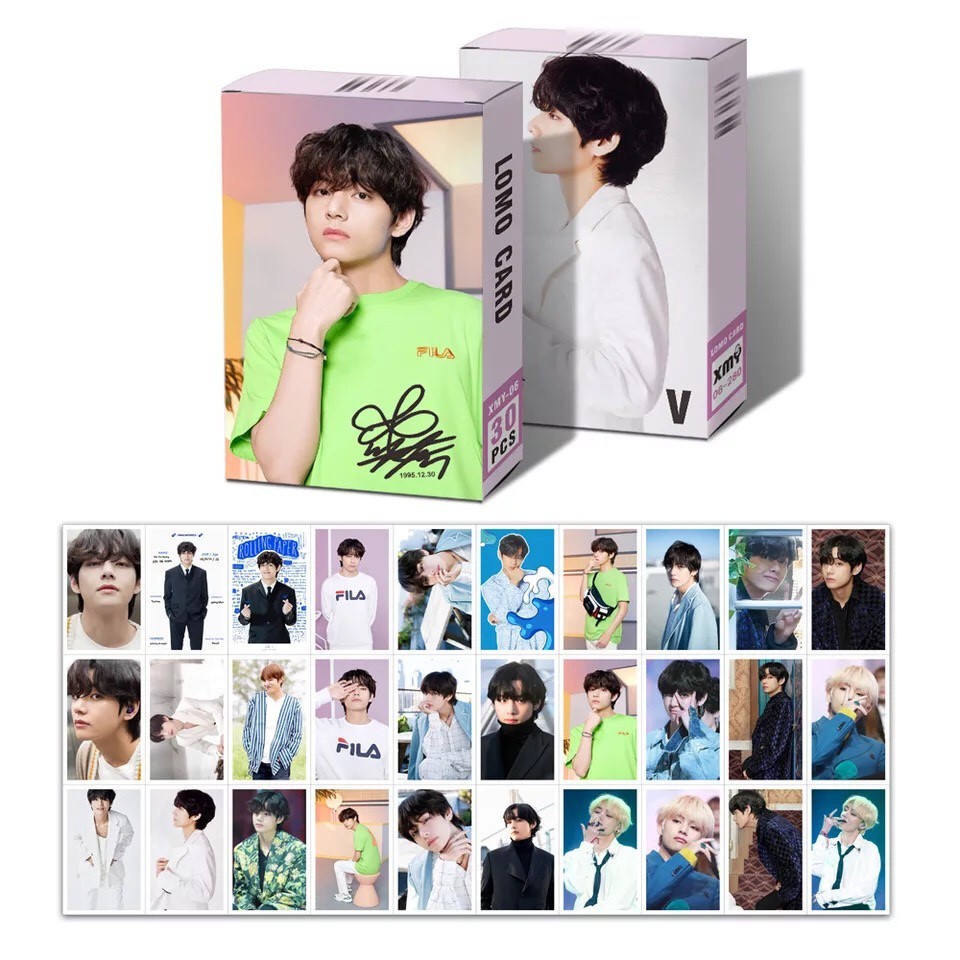 Lomo card V BTS Hộp ảnh 30 tấm thẻ ảnh hình V