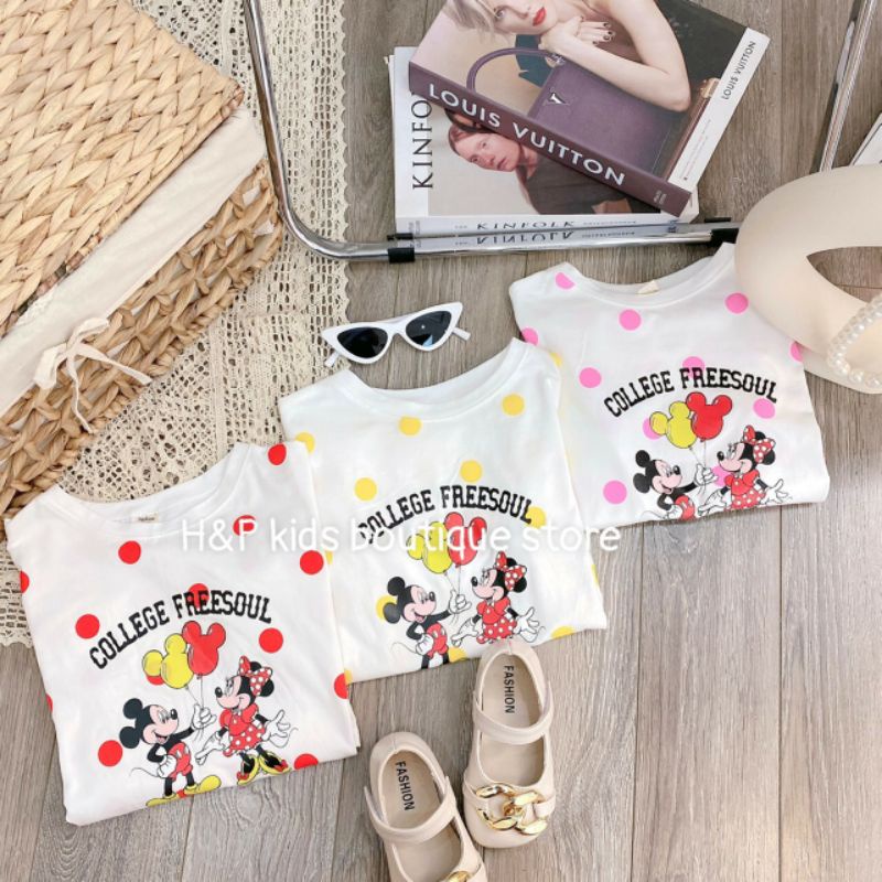 Váy mickey vui nhộn cotton siêu mềm size đại (20-30kg) cho bé