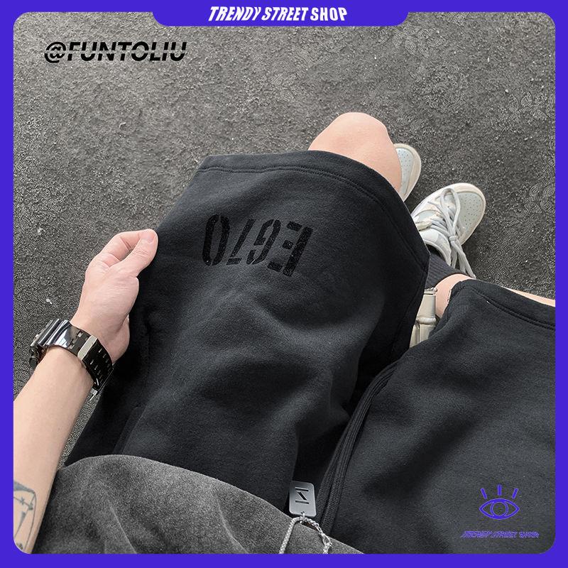 Quần Short Thể Thao Dáng Rộng Phong Cách Hip Hop Mỹ Cá Tính Cho Nam