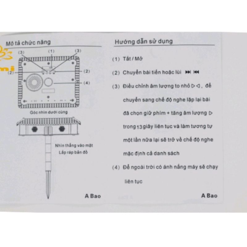 Máy niệm phật nang lượng mặt trời