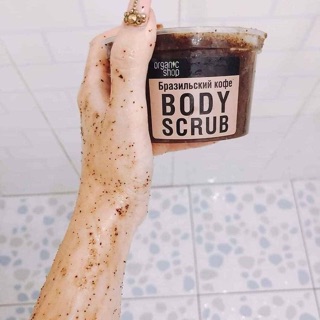 Tẩy da chết cafe Organic shop body và face