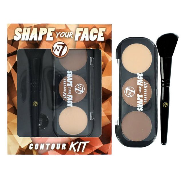 Bộ Phấn Tạo Khối 3 Ô kèm Cọ W7 Shape Your Face Contour Kit (Anh Quốc) | BigBuy360 - bigbuy360.vn