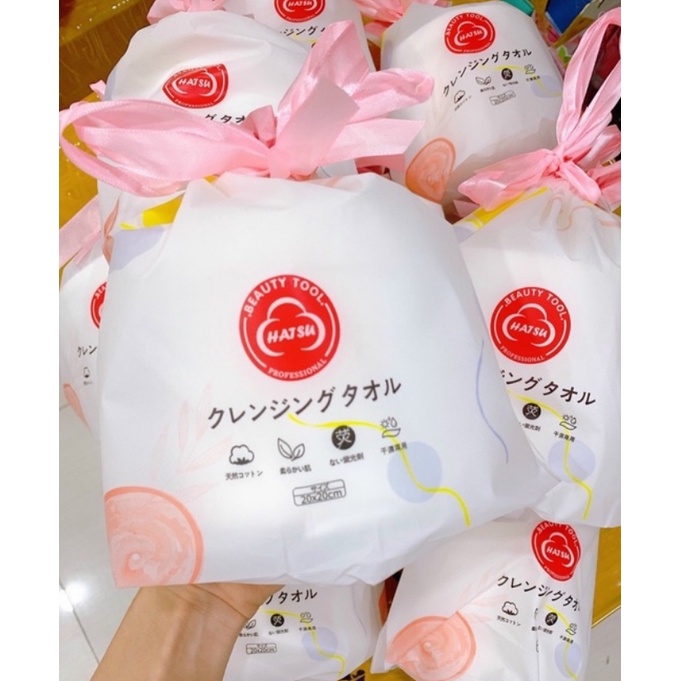 Khăn khô đa năng dùng 1 Lần Hatsu, khăn lau mặt dùng 1 lần, khăn mặt lau khô, lau ướt, bông tẩy trang