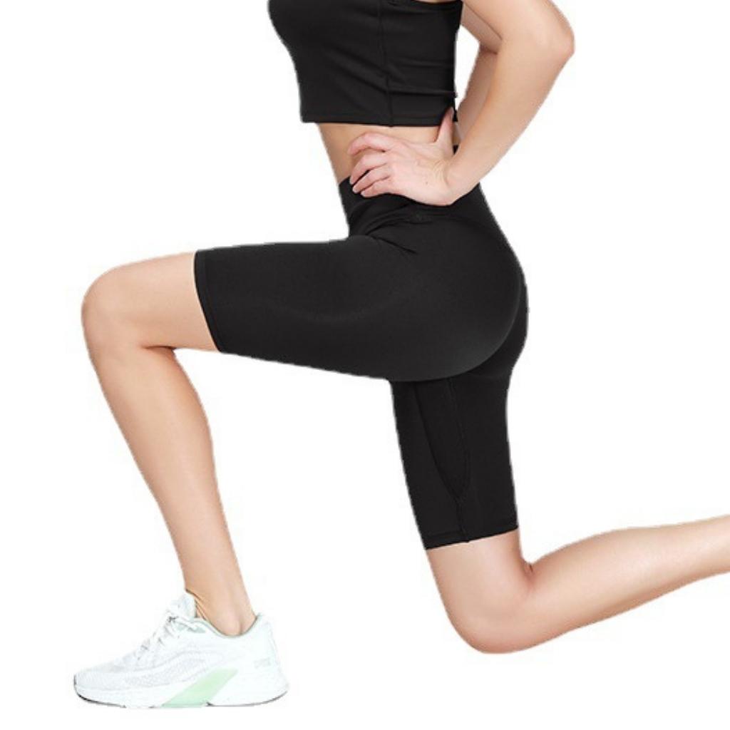 Quần legging lửng nâng mông cạp cao Xquin, Quần legging đùi chất vải cotton vitex loại 1 siêu co dãn