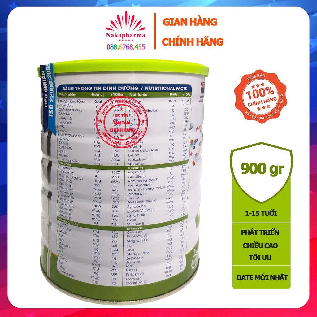 Sữa bột DHA IQ Grow Colostrum 4 - Giúp bổ sung Canxi, D3, MK7