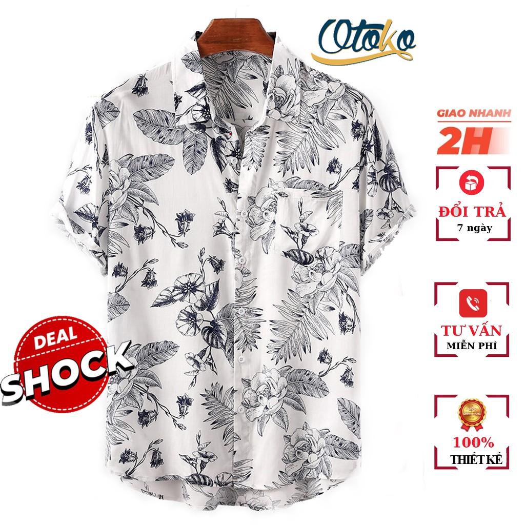 Áo Sơ Mi Đũi Mịn Nam OT04 Áo Sơ Mi Nam Họa Tiết Cuban Shirt Hình Hoa Lá Chất  Đũi Cao Cấp Mặc Rất Mềm Mại Và Dễ Chịu | BigBuy360 - bigbuy360.vn