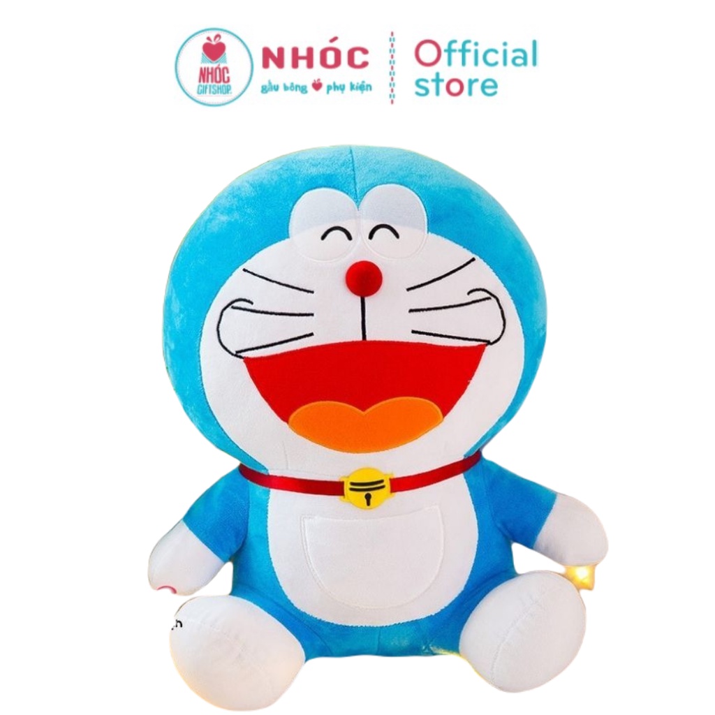 Thú bông Doraemon lông mịn ngồi TC Hàng Cao Cấp An Toàn Cho Bé Size Vừa - NHÓC