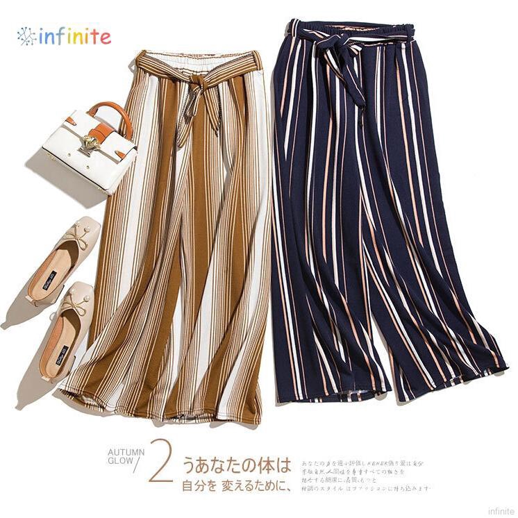 Quần lửng ống rộng phong cách năng động trẻ trung thời trang dành cho nữ