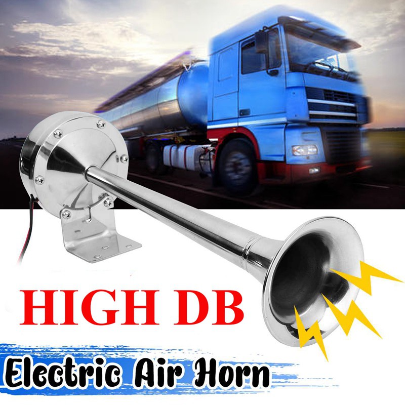 12V 125DB Air Horn Kit Stainless Steel Single et Air Horn Compressor for Car Vehicle Truck Train Boat